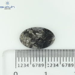 1.18 CT Slice Shape Natural Diamond Salt And Pepper Color I3 Clarity (12.06 MM)