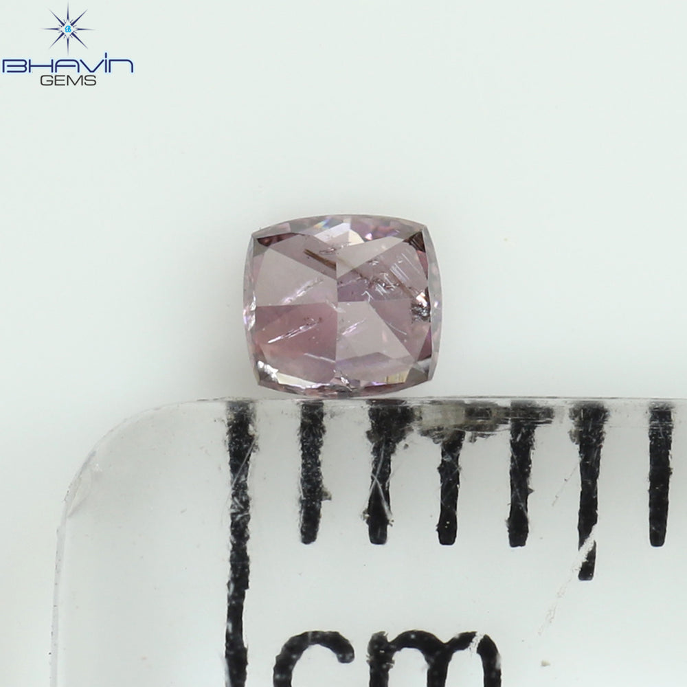 0.11 CT Cushion Shape Natural Diamond Pink Color I2 Clarity (2.85 MM)
