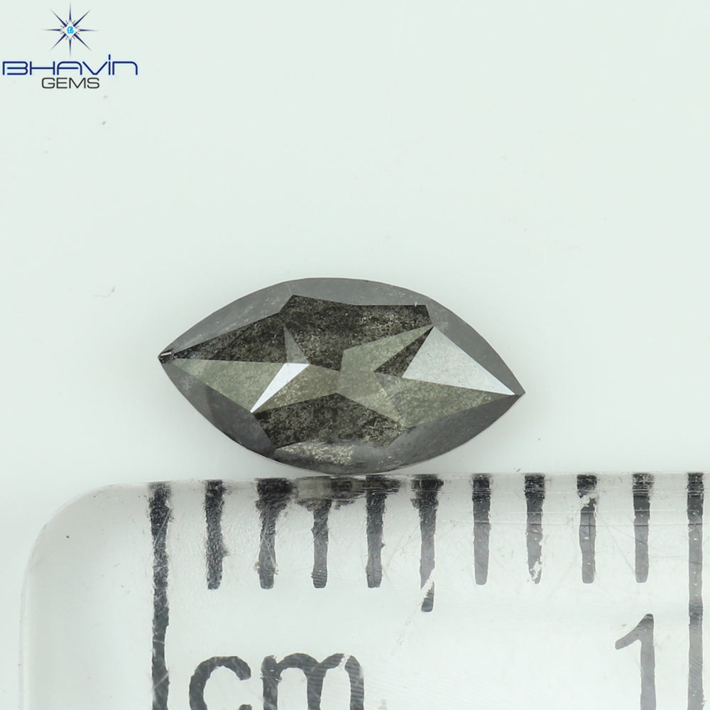 0.48 CT Marquise Shape Natural Loose Diamond Salt And pepper Color I3 Clarity (6.90 MM)
