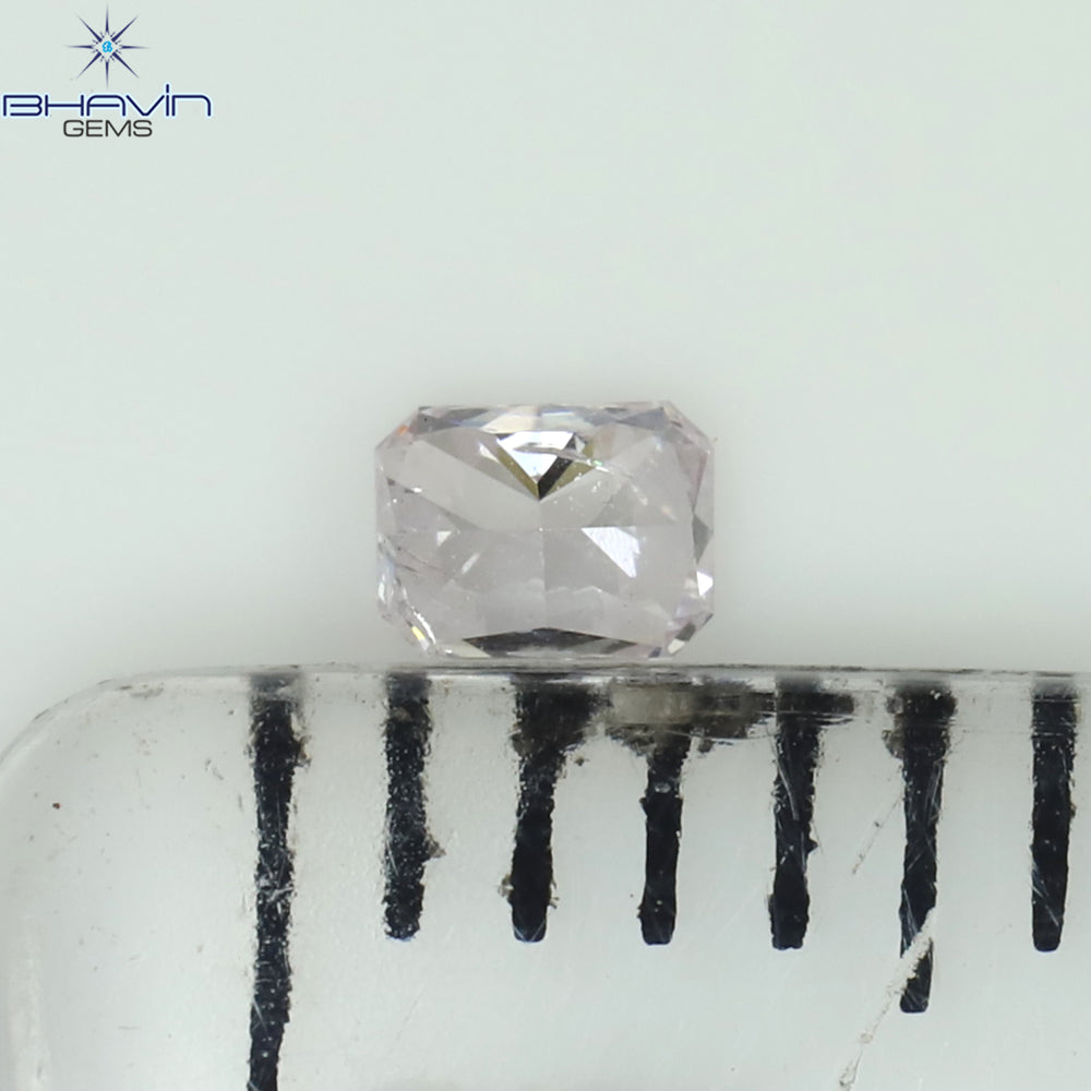 0.07 CT Radiant Shape Natural Diamond Pink Color SI1 Clarity (2.88 MM)