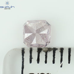 0.31 CT Radiant Shape Natural Diamond Pink Color I3 Clarity (3.66 MM)