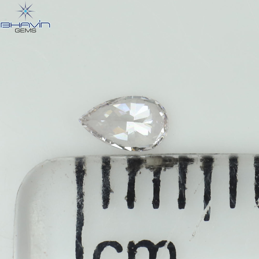 0.07 CT Pear Shape Natural Diamond Pink Color VS1 Clarity (3.60 MM)