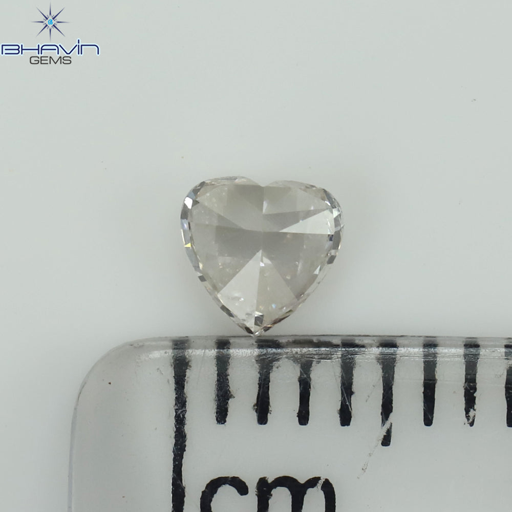 0.23 CT Heart Shape Natural Diamond Pink Color SI1 Clarity (3.98 MM)