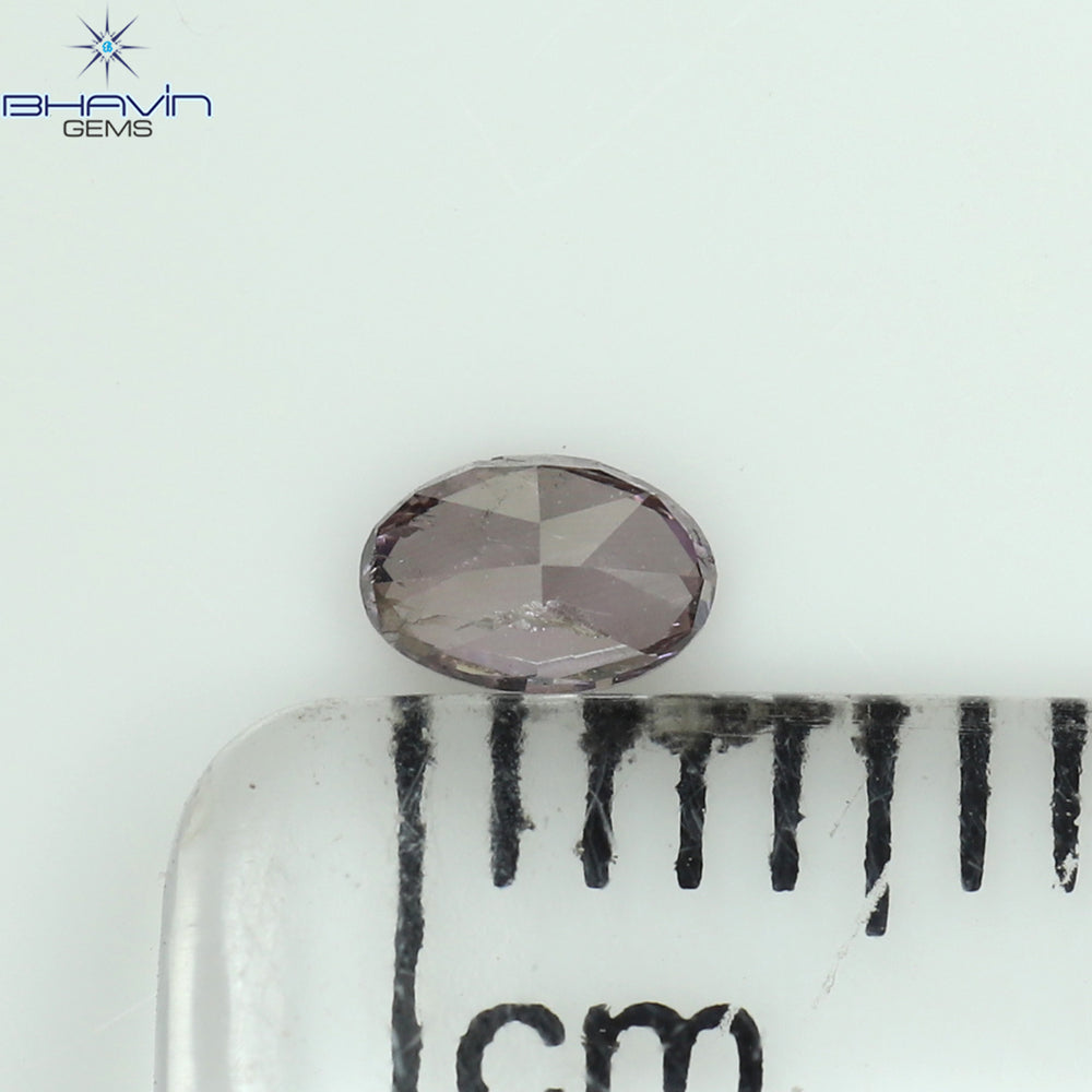 0.13 CT Oval Shape Natural Diamond Pink Color I1 Clarity (3.86 MM)