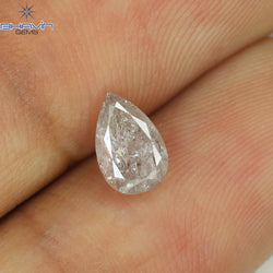 0.73 CT Pear Shape Natural Diamond Pink Color I3 Clarity (6.96 MM)