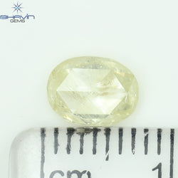 0.93 CT Oval Shape Natural Diamond Yellow Color I3 Clarity (7.18 MM)