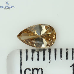 0.55 CT Pear Shape Natural Diamond Brown Pink Color VS2 Clarity (6.87 MM)
