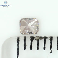 0.11 CT Radiant Shape Natural Diamond Pink Color SI1 Clarity (2.90 MM)