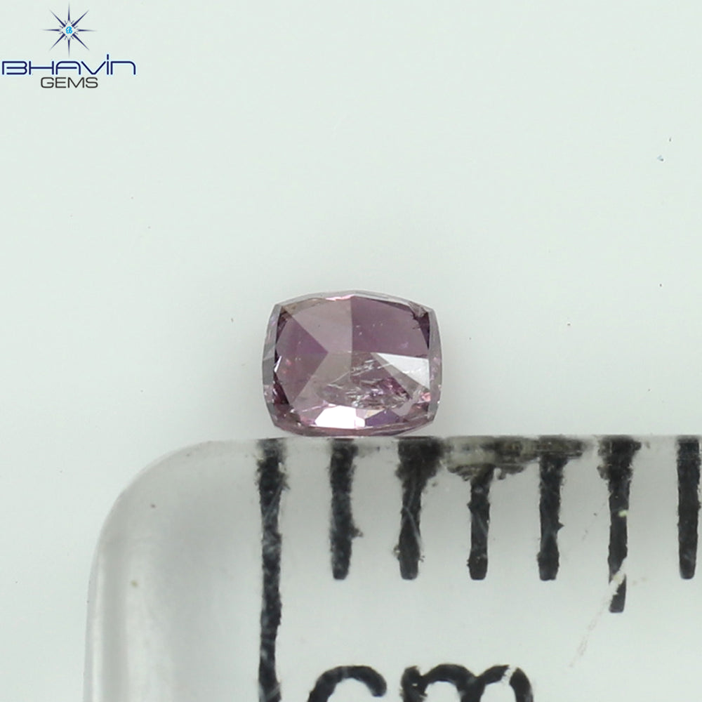 0.08 CT Cushion Shape Natural Diamond Pink Color I2 Clarity (2.60 MM)