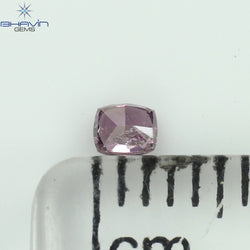 0.08 CT Cushion Shape Natural Diamond Pink Color I2 Clarity (2.60 MM)