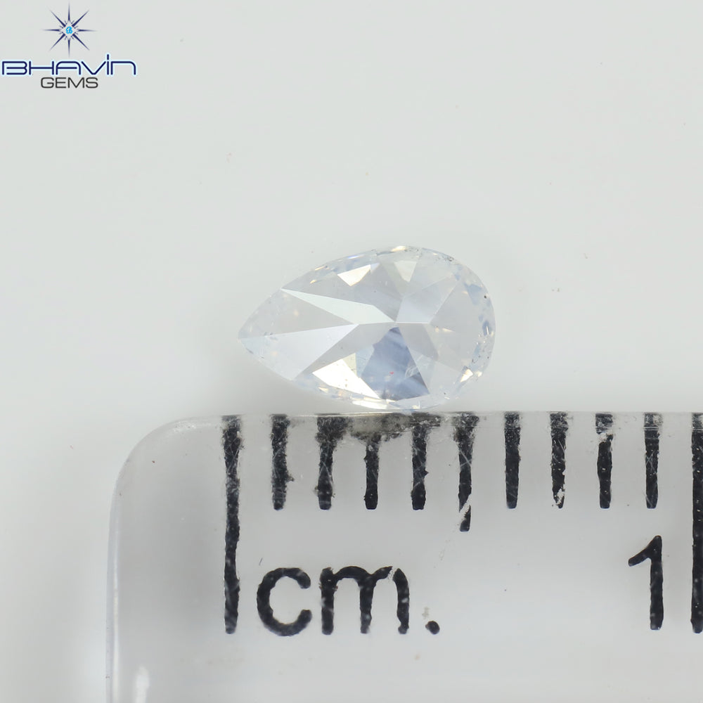 0.31 CT Pear Shape Natural Diamond White Color I1 Clarity (5.60 MM)
