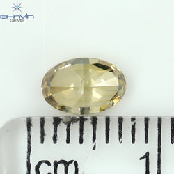 0.70 CT Oval Shape Natural Diamond Brown Color I1 Clarity (6.55 MM)