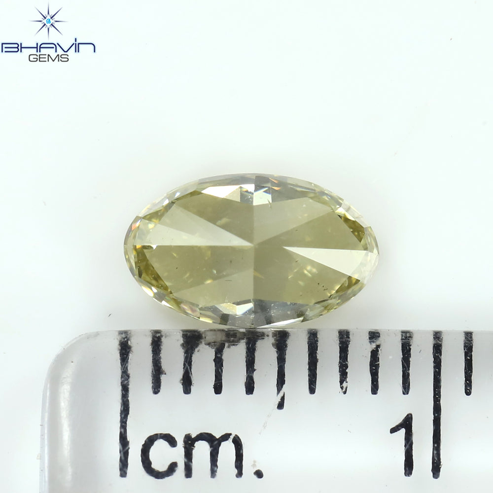 GIA Certified 1.01 CT Oval Shape Natural Diamond Brownish Greenish Yellow Color SI1 Clarity (8.19 MM)