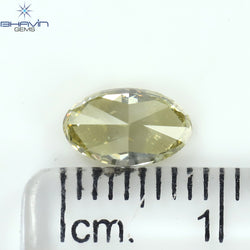 GIA Certified 1.01 CT Oval Shape Natural Diamond Brownish Greenish Yellow Color SI1 Clarity (8.19 MM)