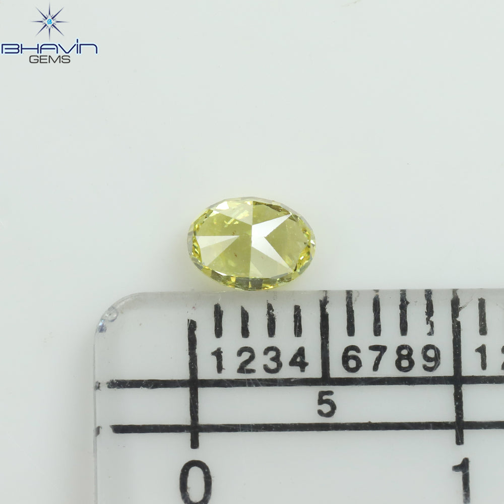 GIA Certified 0.37 CT Oval Shape Natural Diamond Yellow Color VS2 Clarity (4.89 MM)