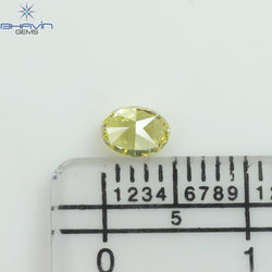 GIA Certified 0.37 CT Oval Shape Natural Diamond Yellow Color VS2 Clarity (4.89 MM)