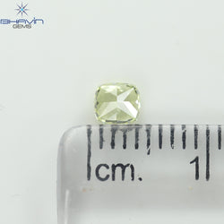 0.31 CT Cushion Shape Natural Diamond Yellow Color VS1 Clarity (3.95 MM)