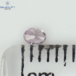 0.06 CT Oval Shape Natural Diamond Pink Color SI1 Clarity (2.73 MM)