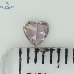 0.14 CT Heart Shape Natural Diamond Pink Color SI2 Clarity (3.41 MM)