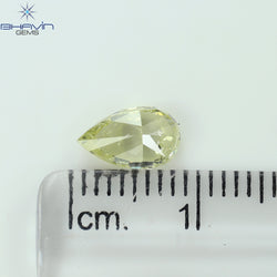 1.00 CT Pear Shape Natural Diamond Yellow Color I1 Clarity (8.14 MM)