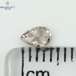 0.18 CT Pear Shape Natural Diamond Pink Color I1 Clarity (4.34 MM)