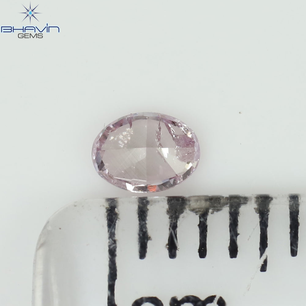 0.12 CT Oval Shape Natural Diamond Pink Color I1 Clarity (3.62 MM)