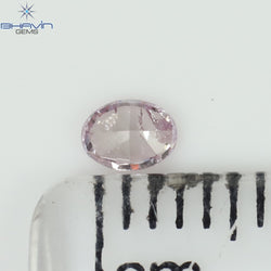 0.12 CT Oval Shape Natural Diamond Pink Color I1 Clarity (3.62 MM)