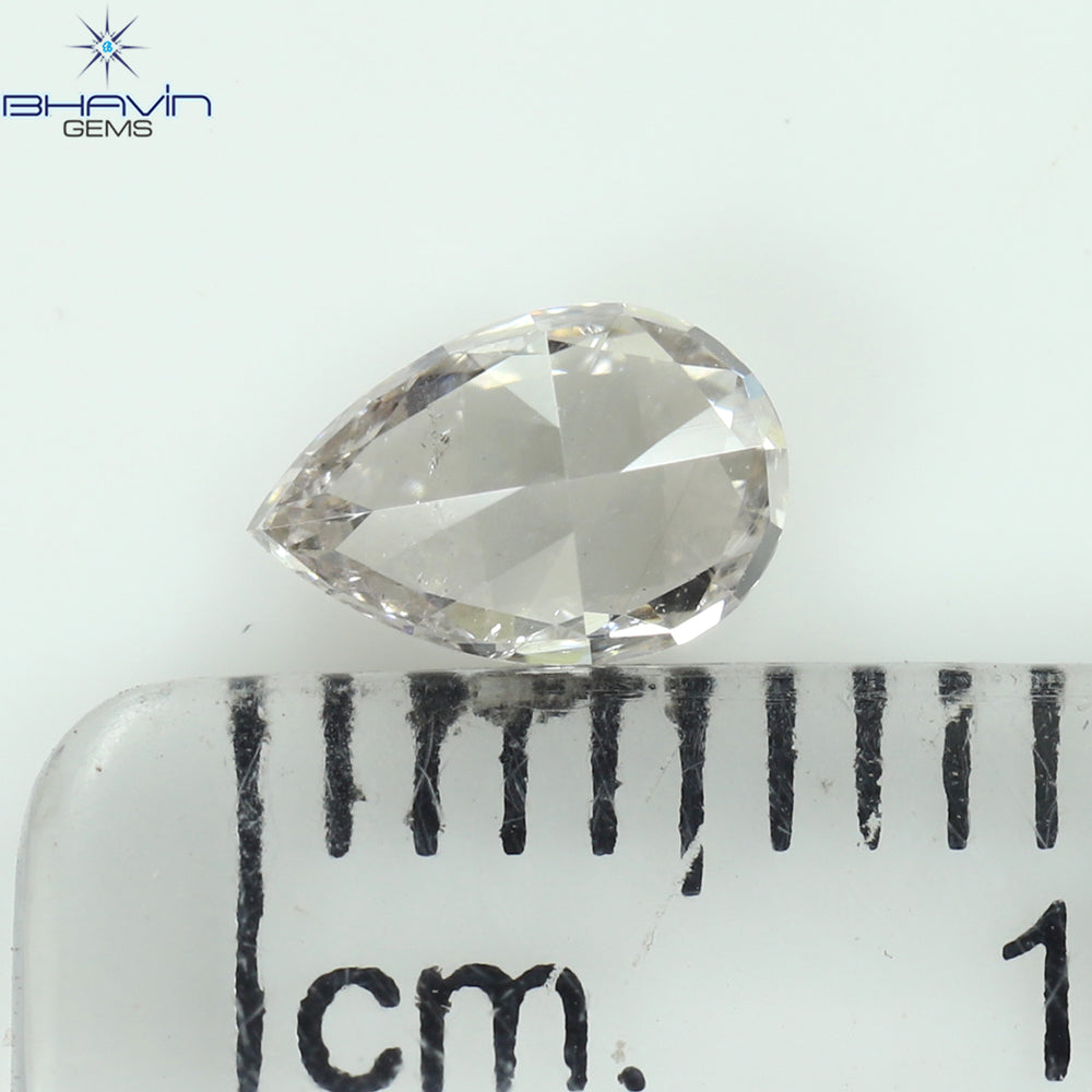 GIA Certified 0.50 CT Pear Diamond Pink Color Natural Loose Diamond (6.17 MM)