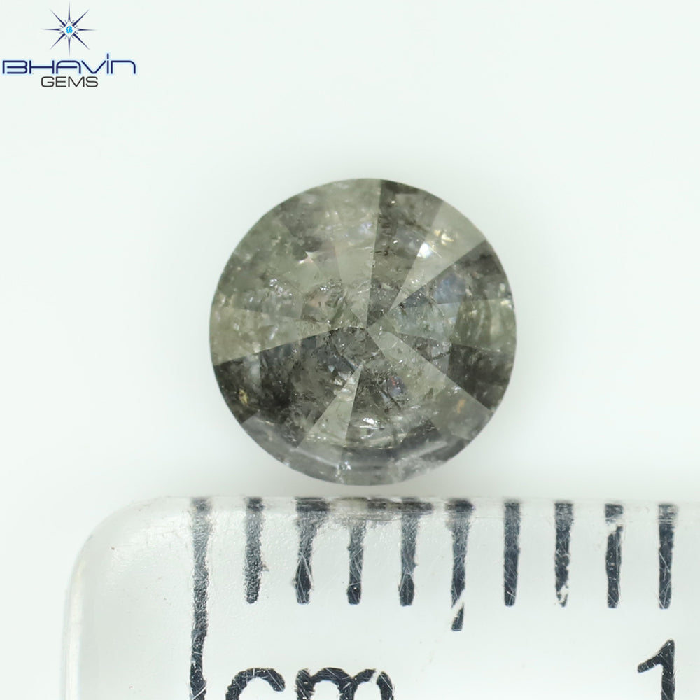 0.99 CT Round Shape Natural Diamond Salt And Papper Color I3 Clarity (6.00 MM)