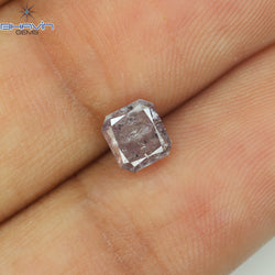 0.74 CT Radiant Shape Natural Diamond Pink Color I3 Clarity (4.93 MM)