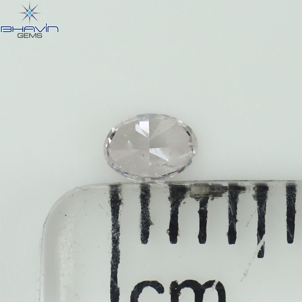 0.10 CT Oval Shape Natural Diamond Pink Color SI1 Clarity (3.26 MM)