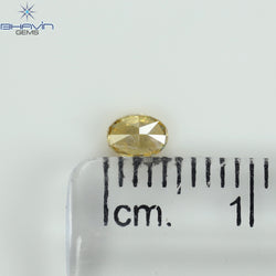 0.22 CT Oval Shape Natural Diamond Orange Color SI1 Clarity (4.24 MM)