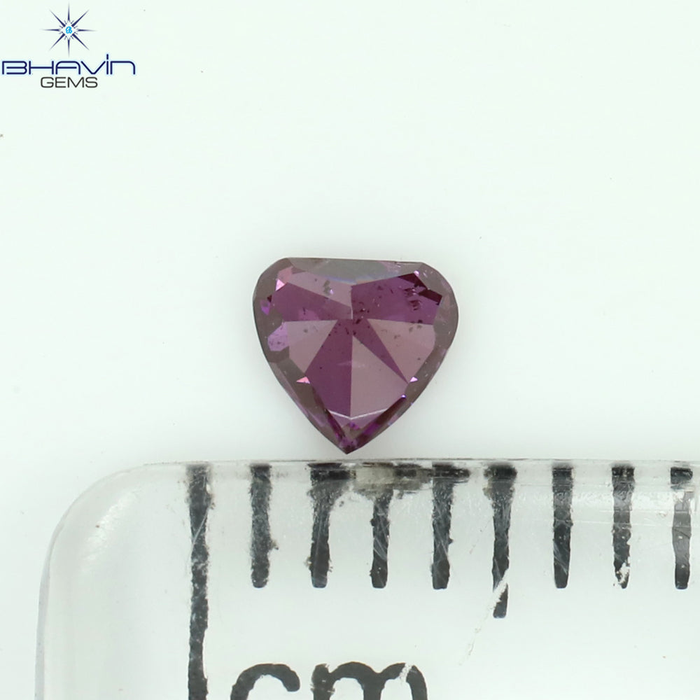 0.13 CT Heart Shape Pink Color Natural Loose Diamond SI1 Clarity (3.24 MM)