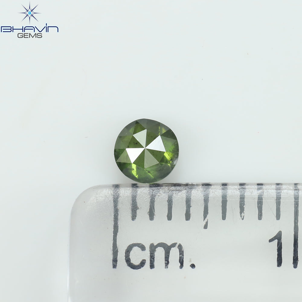 0.20 CT Round Rose Cut Shape Natural Diamond Green Color I2 Clarity (4.00 MM)