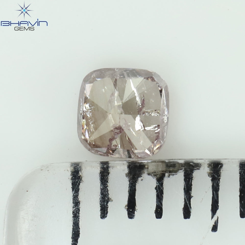 0.22 CT Cushion Shape Natural Diamond Pink Color I3 Clarity (3.31 MM)