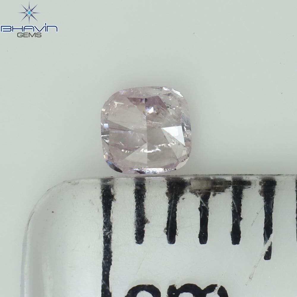 0.13 CT Cushion Shape Natural Diamond Pink Color I2 Clarity (2.80 MM)