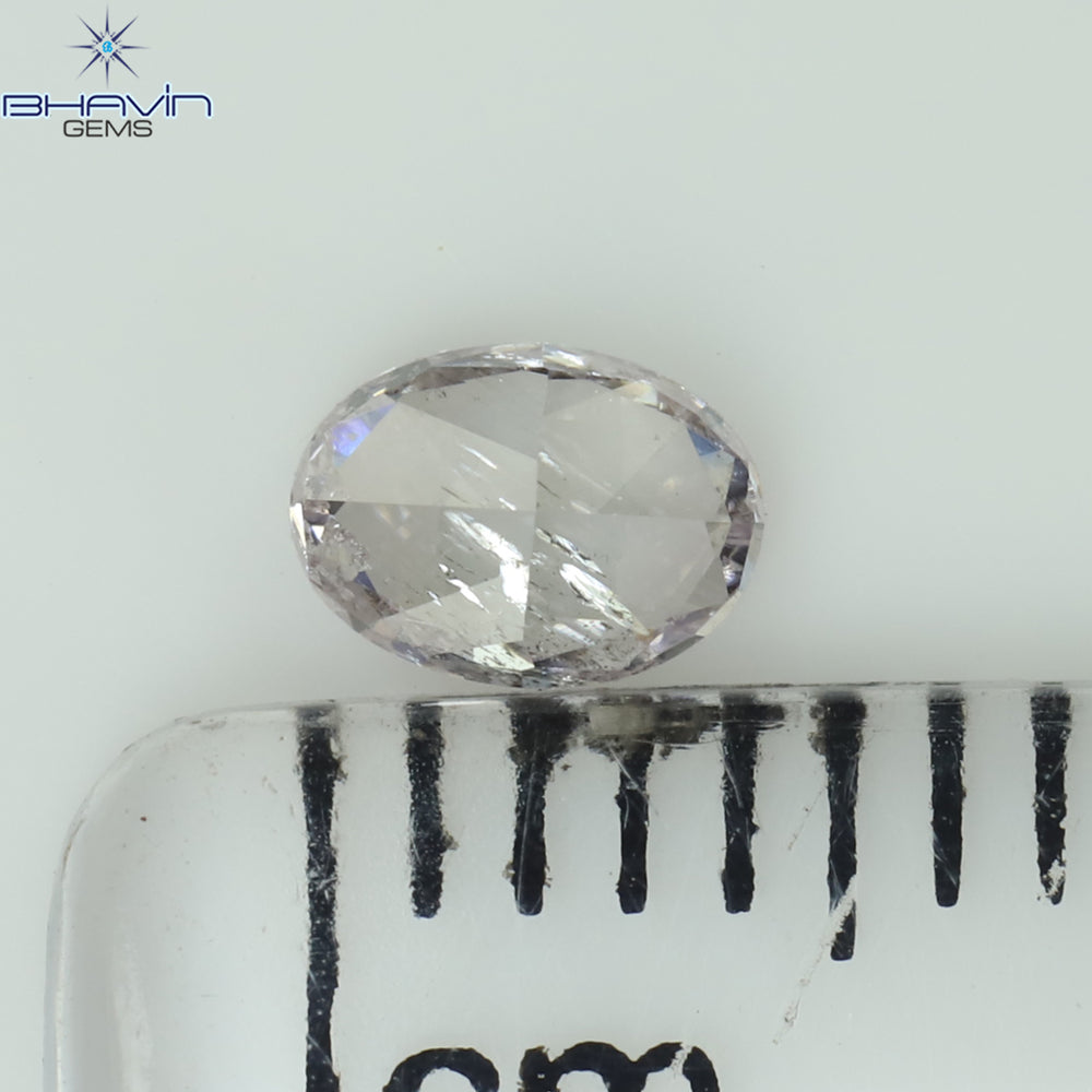 0.27 CT Oval Shape Natural Diamond Pink Color I1 Clarity (4.54 MM)