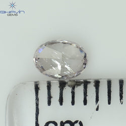 0.27 CT Oval Shape Natural Diamond Pink Color I1 Clarity (4.54 MM)