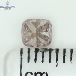 0.40 CT Cushion Shape Natural Diamond Pink Color I3 Clarity (4.37 MM)
