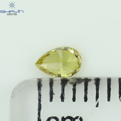0.14 CT Pear Shape Natural Diamond Yellow Color VS1 Clarity (4.13 MM)