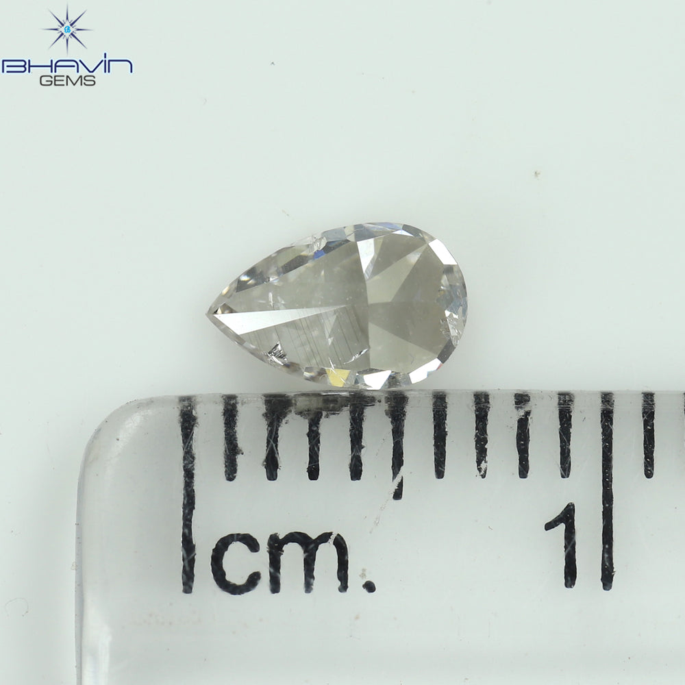 GIA Certified 0.51 CT Pear Diamond Pinkish Brown Color Natural Loose Diamond (6.27 MM)