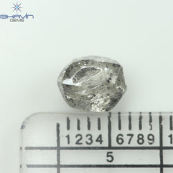 1.52 CT Rough Shape Natural Diamond Salt And Pepper Color (4.87 MM)