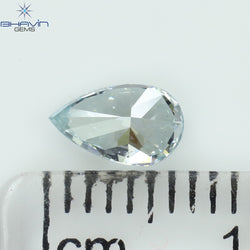 0.46 CT Pear Shape Natural Diamond Blue Color VS1 Clarity (6.58 MM)