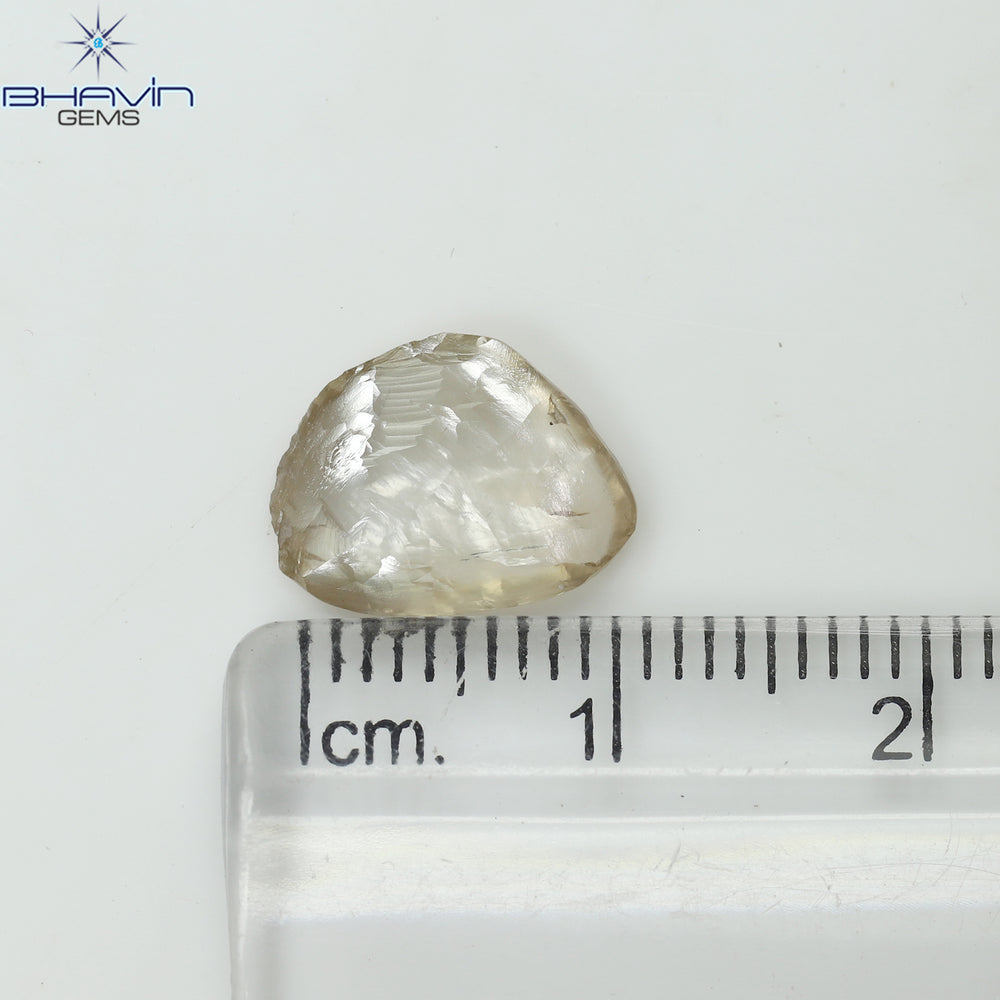 1.99 CT Rough Shape Natural Diamond Brown Color VS1 Clarity (11.58 MM)