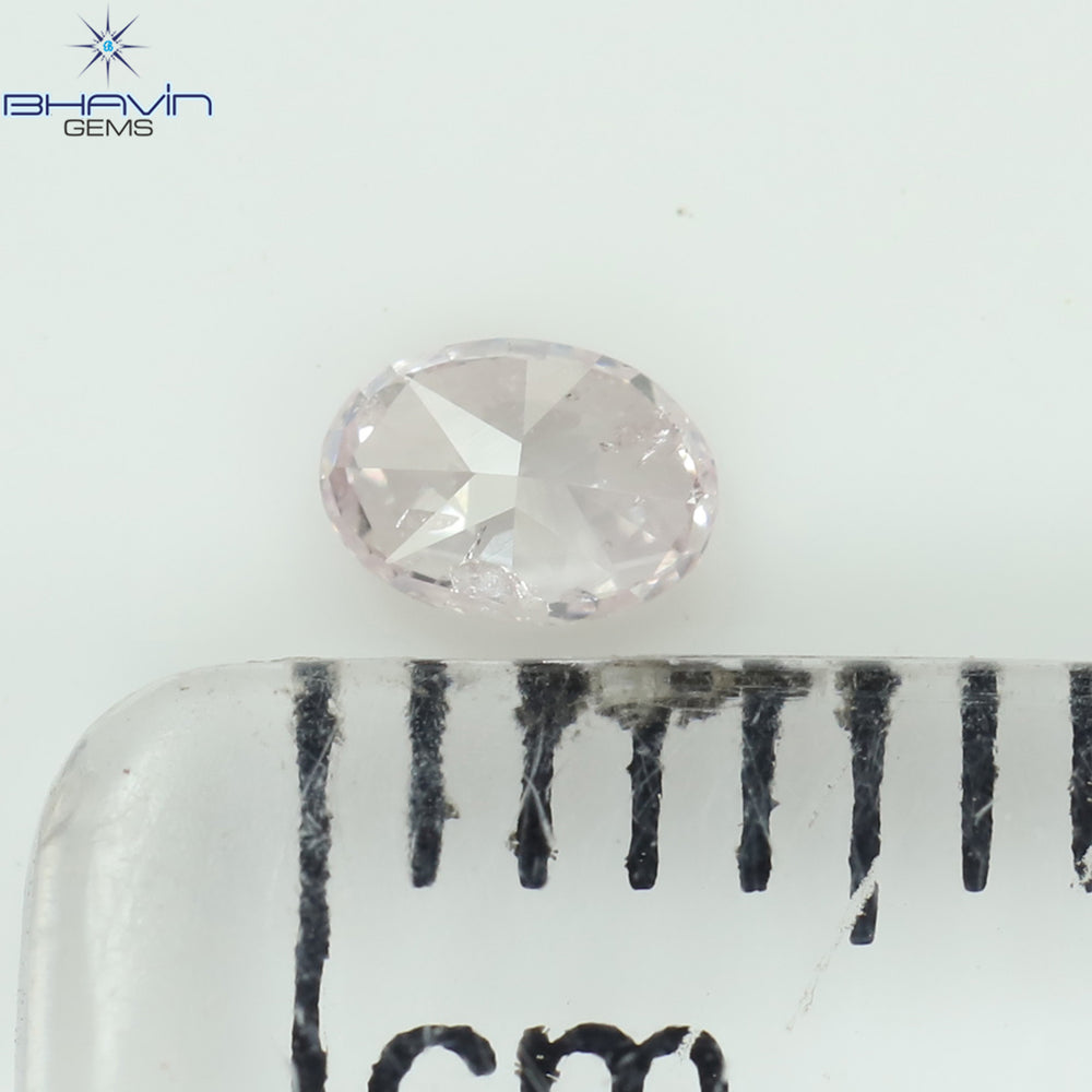 0.12 CT Oval Shape Natural Diamond Pink Color I1 Clarity (3.65 MM)