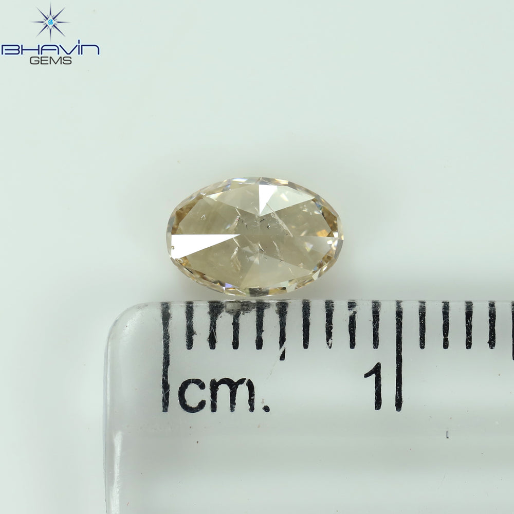 1.01 CT Oval Shape Natural Diamond Brown Color I1 Clarity (7.60 MM)
