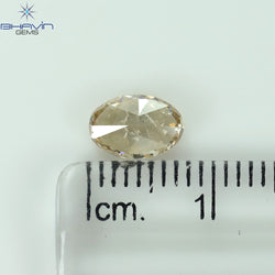 1.01 CT Oval Shape Natural Diamond Brown Color I1 Clarity (7.60 MM)