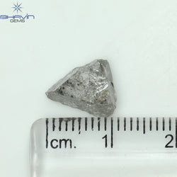 2.84 CT Rough Shape Natural Diamond Salt And Pepper Color I3 Clarity (10.62 MM)