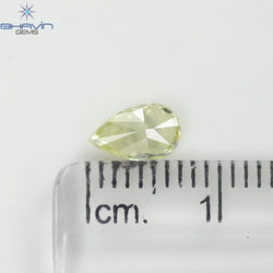 0.65 CT Pear Shape Natural Diamond Yellow Color SI1 Clarity (7.11 MM)