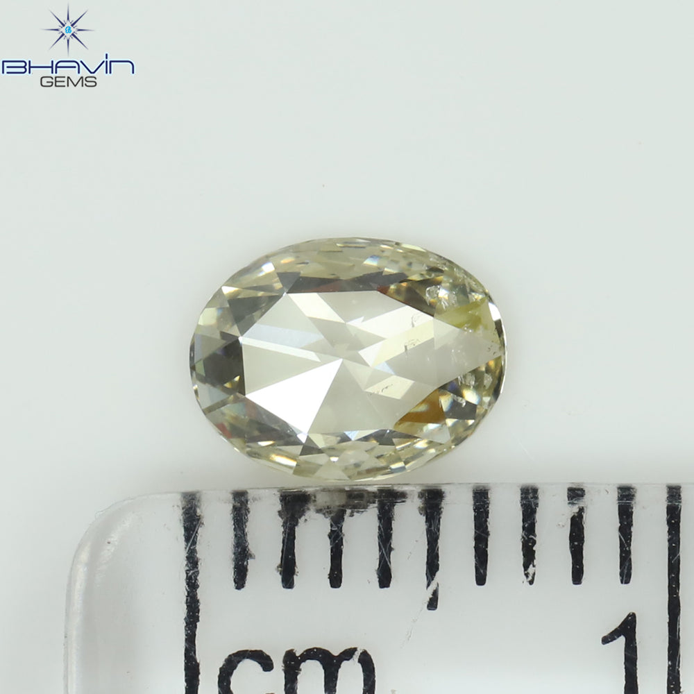 0.55 CT Oval Shape Natural Diamond Yellow Color SI1 Clarity (6.50 MM)